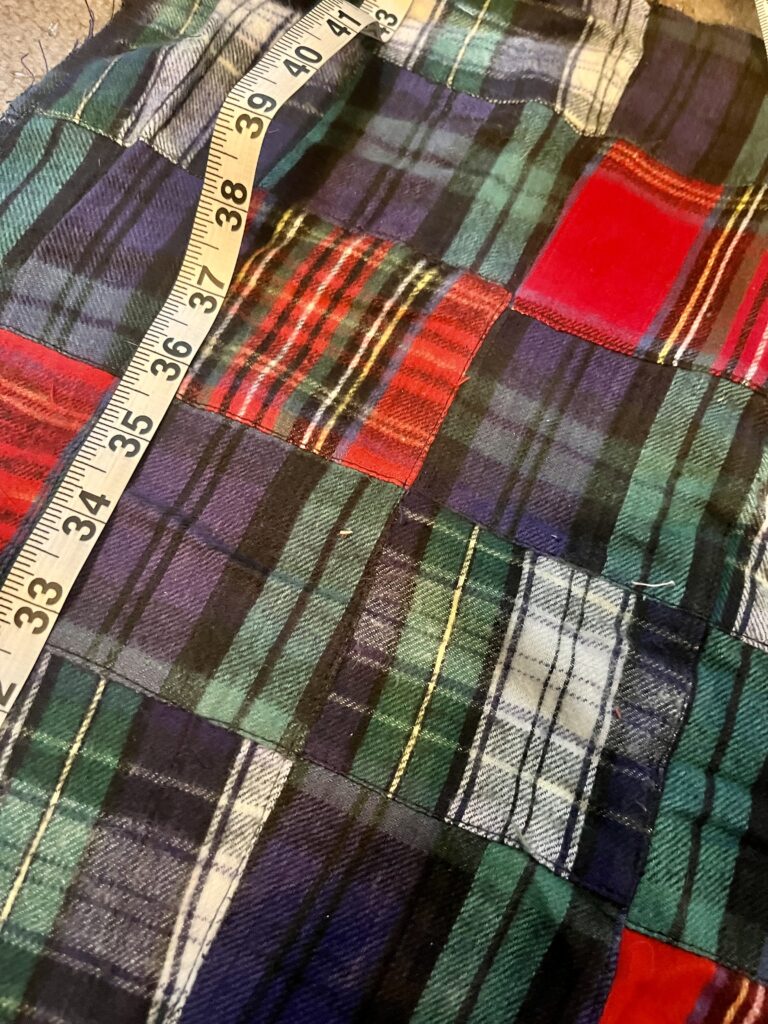 Fabric with measuring tape